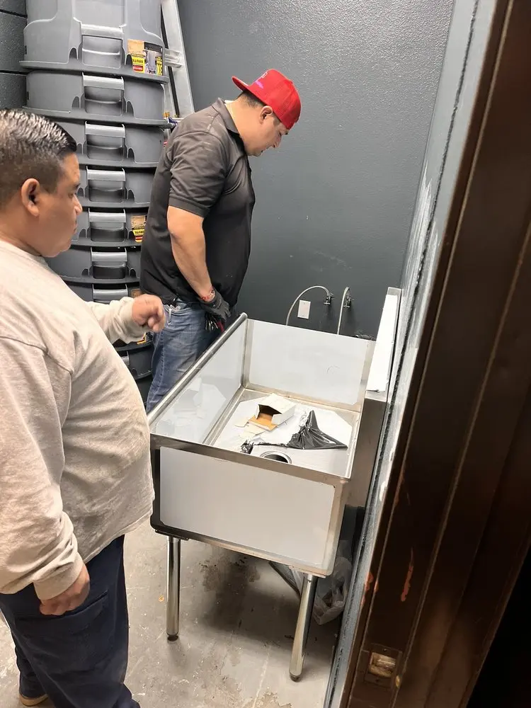 Commercial plumbing and sink installation in Ceylon