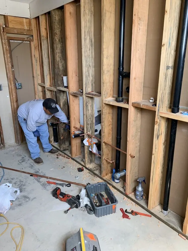 Commercial rough-in plumbing for Gas Line Repair in Ceylon